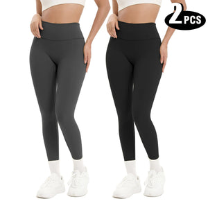 2-Pack Women's High Waisted Seamless Yoga Leggings | Butt Lifting Pants - ORYMERE