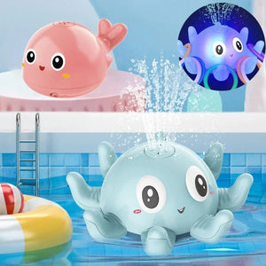 Electric Whale Spray Water Bath Toy | LED Light & Music Bathtub Toy - ORYMERE