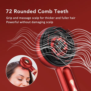 EMS Scalp Massager & Red Light Hair Comb – 3 Speed Electric Scalp Brush with Oil Applicator - ORYMERE