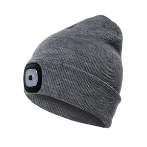 LED Lighted Beanie Hat | Unisex Winter Headlamp Cap for Running - ORYMERE