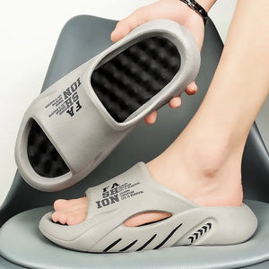 Men’s Cloud Slides – Ultra Soft Thick Sole EVA Slippers for Indoor & Outdoor Wear - ORYMERE