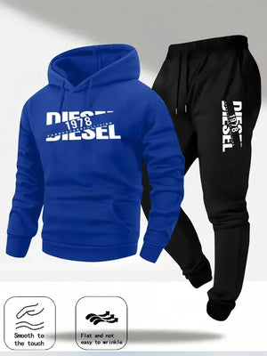 Men's Pullover Hooded Sportswear & Jogger Set – Autumn Winter Casual Tracksuit - ORYMERE