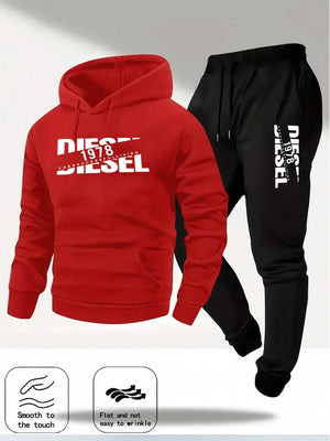 Men's Pullover Hooded Sportswear & Jogger Set – Autumn Winter Casual Tracksuit - ORYMERE