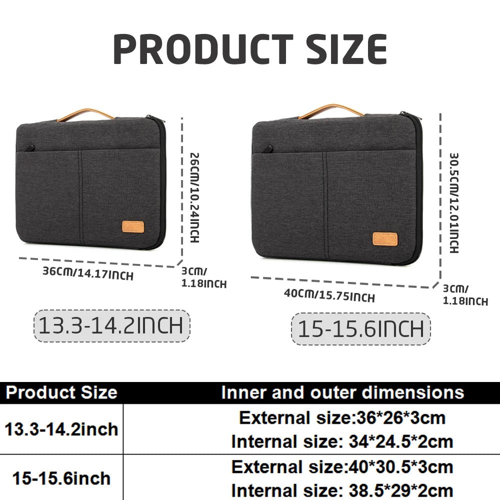 Protective Laptop Sleeve Case 13.3-15.6 Inch | Waterproof Laptop Bag - ORYMERE