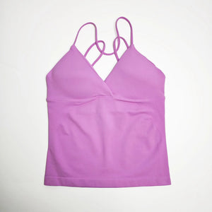 Seamless Twist Front Longline Yoga Top | Women's Gym Workout Vest - ORYMERE