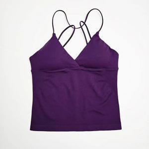 Seamless Twist Front Longline Yoga Top | Women's Gym Workout Vest - ORYMERE