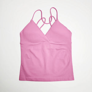 Seamless Twist Front Longline Yoga Top | Women's Gym Workout Vest - ORYMERE