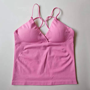 Seamless Twist Front Longline Yoga Top | Women's Gym Workout Vest - ORYMERE