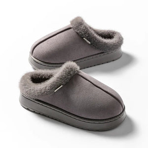 Women’s Fluffy Winter Slippers – Warm Faux Suede House Shoes with Thick EVA Sole - ORYMERE