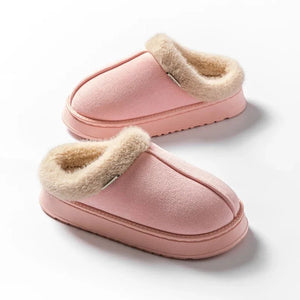 Women’s Fluffy Winter Slippers – Warm Faux Suede House Shoes with Thick EVA Sole - ORYMERE