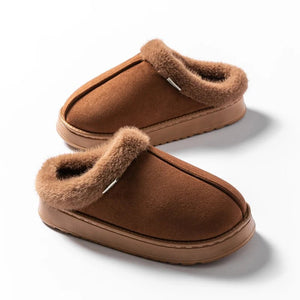Women’s Fluffy Winter Slippers – Warm Faux Suede House Shoes with Thick EVA Sole - ORYMERE