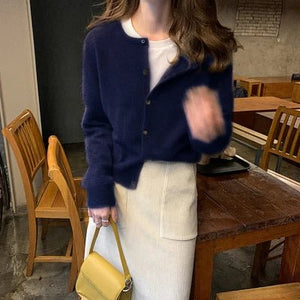 Women’s Knit Cardigan Sweater – Single Breasted Long Sleeve Lightweight Fall Winter Layer - ORYMERE