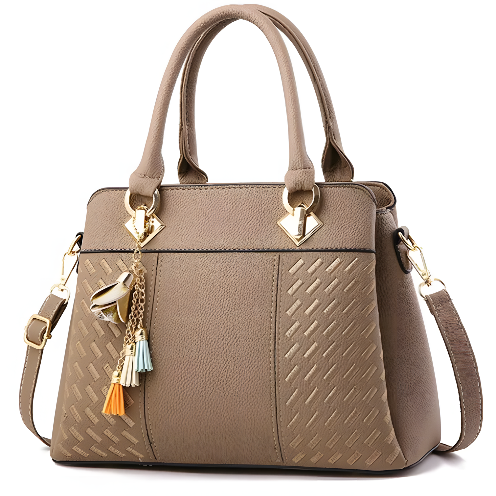 Structured Leather Handbags – Elegant Tote with Shoulder Strap Options