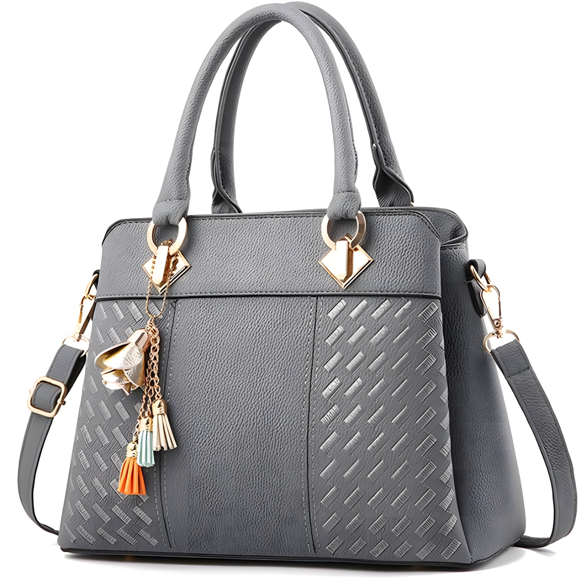 Structured Leather Handbags – Elegant Tote with Shoulder Strap Options