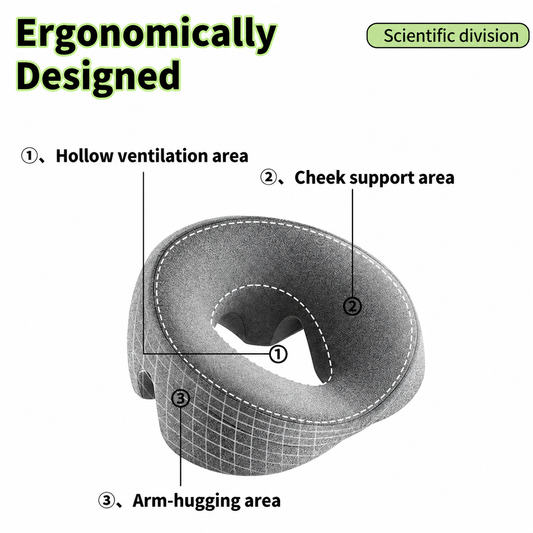 Ergonomic Face Cushion Pillow for Stomach Sleeping and Relaxation