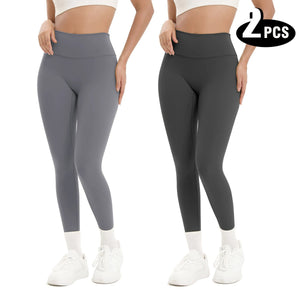 2-Pack Women's High Waisted Seamless Yoga Leggings | Butt Lifting Pants - ORYMERE