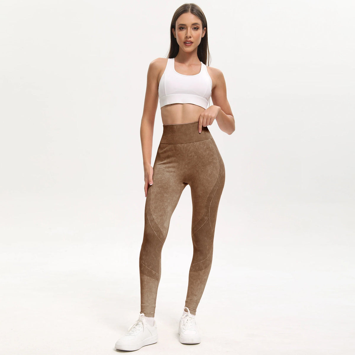 2-Pack Women's High Waisted Seamless Yoga Leggings | Butt Lifting Pants - ORYMERE