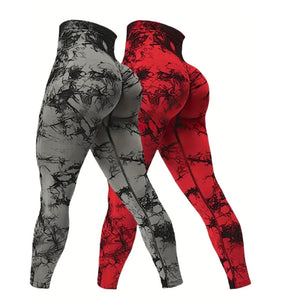 2-Pack Women's High Waisted Seamless Yoga Leggings | Butt Lifting Pants - ORYMERE