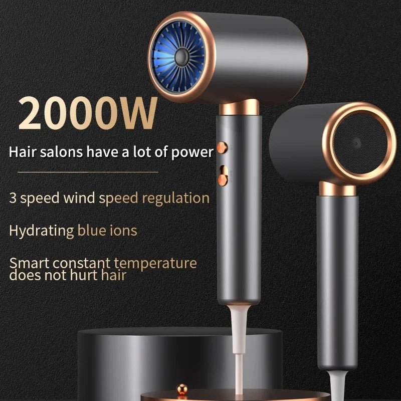 2000W Professional Salon Hair Dryer | Ionic Hot Cold Blow Dryer - ORYMERE