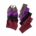 Women's Two-Piece Athletic Workout Set with Sports Bra and Leggings