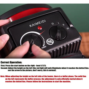 3000W Portable Electric Space Heater with Fan Adjustable Thermostat 2 Heat Settings&Fan Mode&Tip-Over Protection 1.5kw/2kw/3kw - ORYMERE