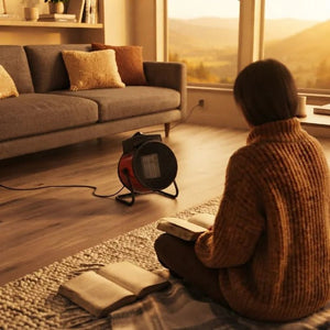 3000W Portable Electric Space Heater with Fan Adjustable Thermostat 2 Heat Settings&Fan Mode&Tip-Over Protection 1.5kw/2kw/3kw - ORYMERE