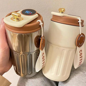450ML Stainless Steel Thermo Water Bottle | LED Temperature Display Mug - ORYMERE