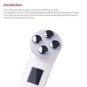 5-in-1 RF EMS LED Facial Beauty Device – Radio Frequency Face Massager for At-Home Skincare - ORYMERE