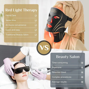 7 Color LED Face & Neck Mask – Flexible Silicone Light Therapy Skincare Set - ORYMERE