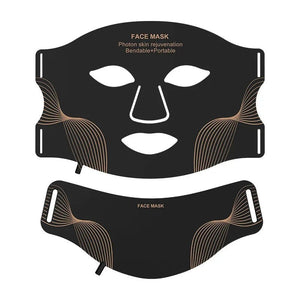 7 Color LED Face & Neck Mask – Flexible Silicone Red Light Skincare Beauty Device - ORYMERE