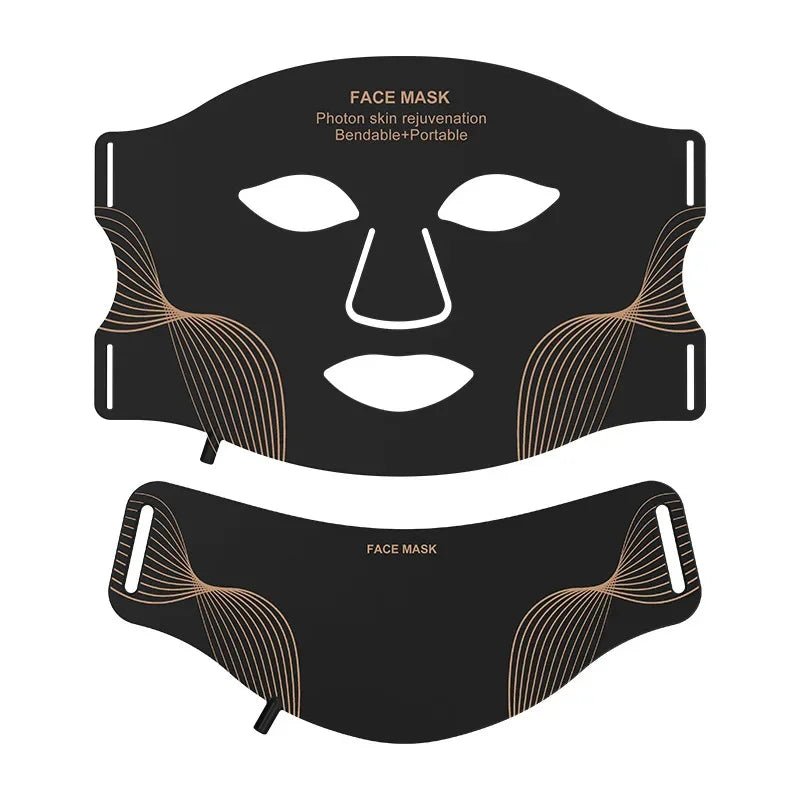 7 Color LED Face & Neck Mask – Flexible Silicone Red Light Skincare Beauty Device - ORYMERE