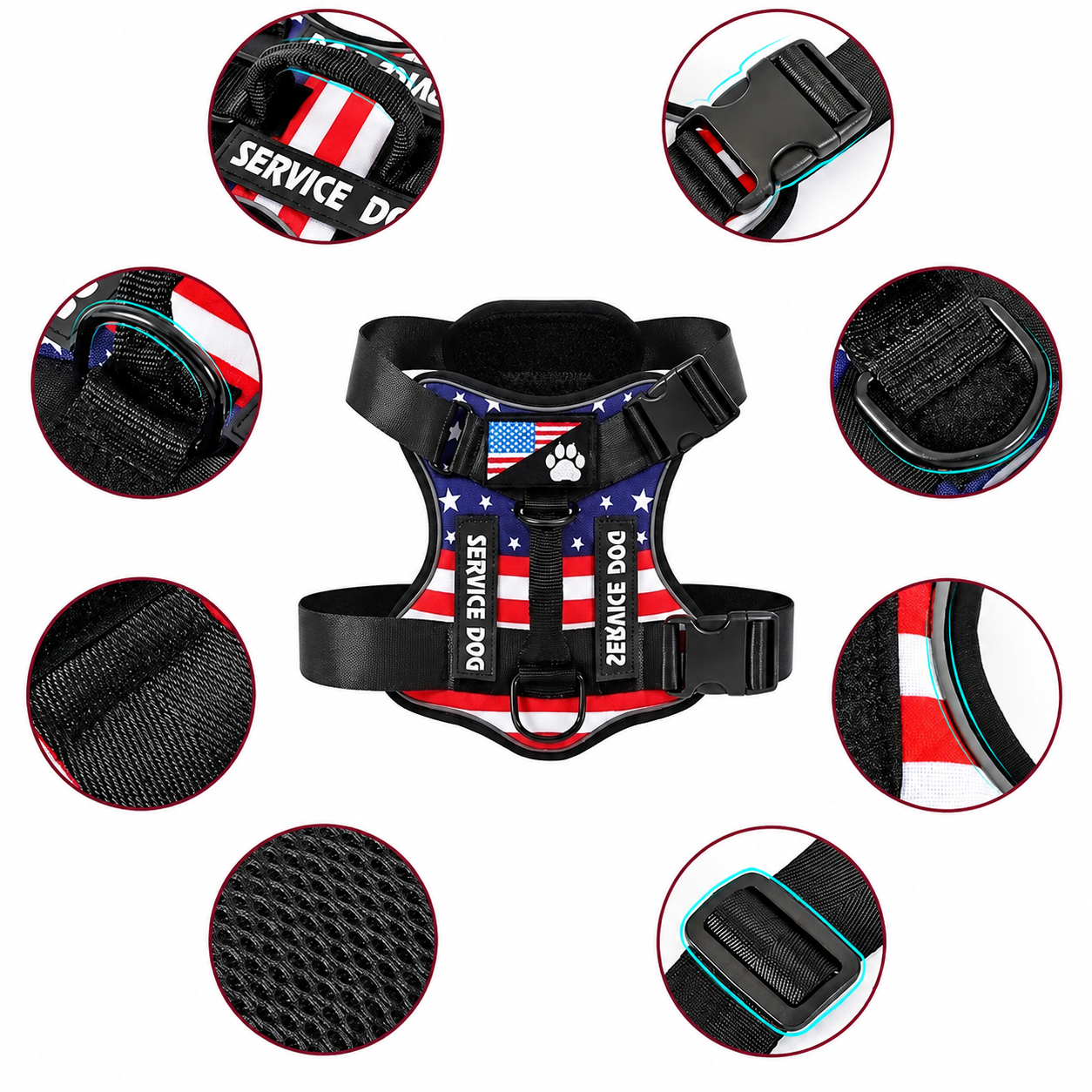 Escape-Proof No-Pull Dog Harness & Reflective Leash Set for Dogs