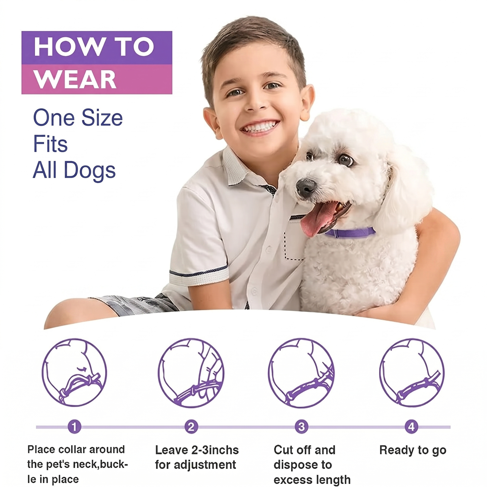 Calming Pheromone Collar Pack for Dogs & Cats with Anxiety Relief