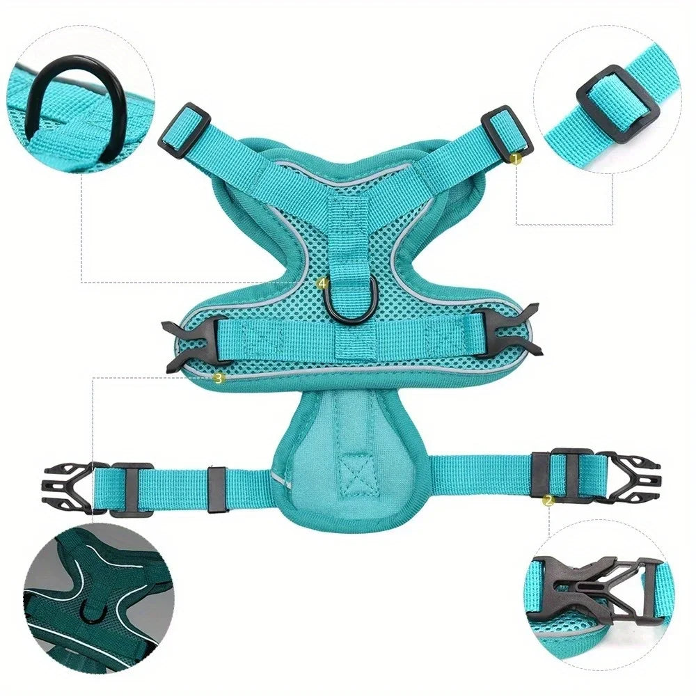 Comfort Fit No-Pull Dog Harness & Leash Set for Small Pets