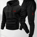 2025 letter printed sportswear set men's hooded sweatshirt long pants set spring and autumn winter warm suit