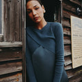 Women's Two-Piece Long-Sleeve Layered Maxi Dress Set
