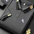 Men's Luxury Short Sleeve Polo Shirt with Horse Embroidery Milan Style Summer Casual T Shirt Men Business Brand Clothing