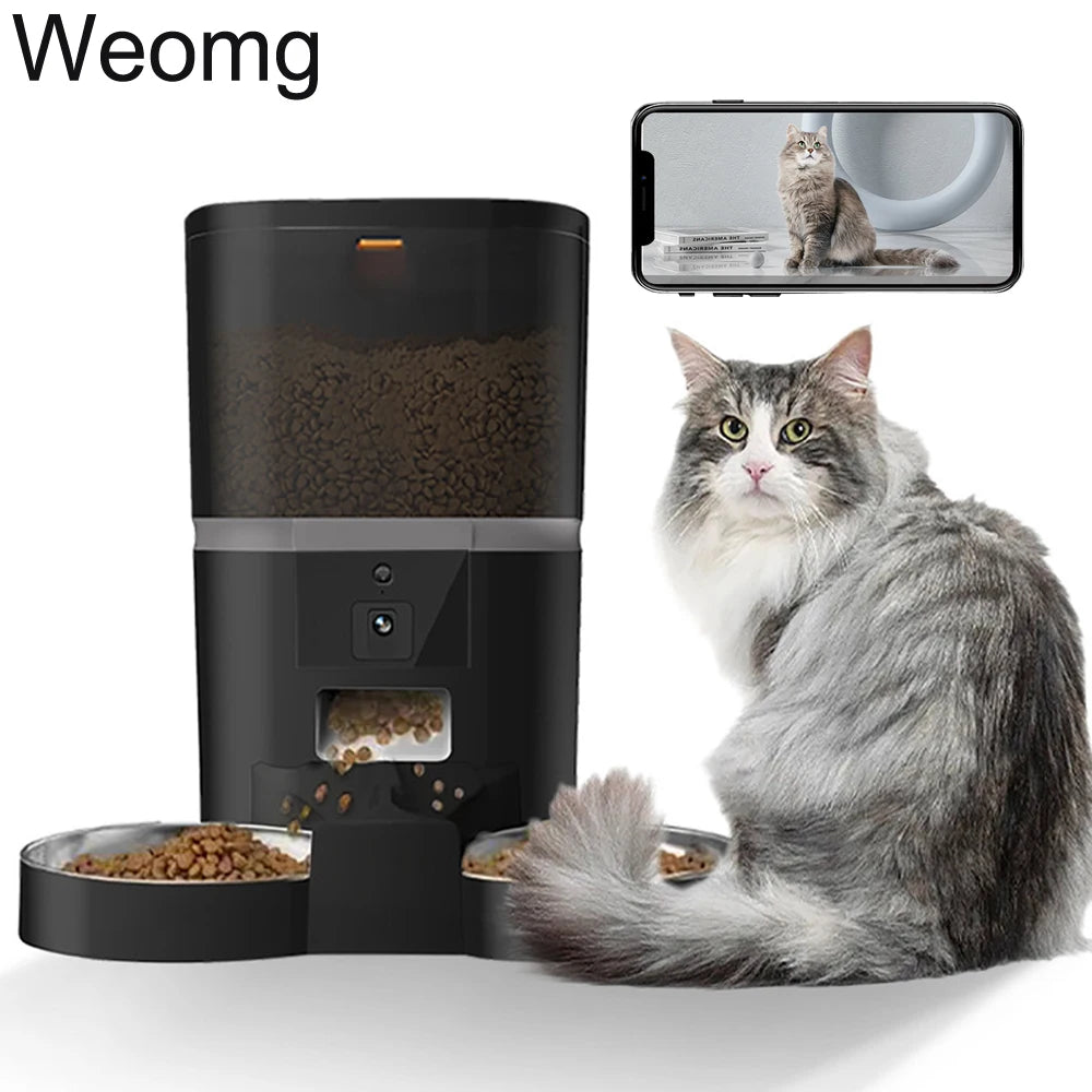 Automatic Pet Feeder with Camera & Remote Meal Scheduling