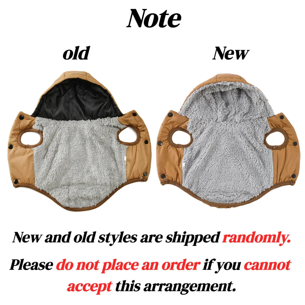 Cozy Fleece Dog Hoodie Jacket with D-Ring for Small & Medium Dogs