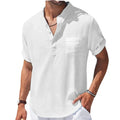 Men’s Short Sleeve Casual Mandarin & Half-Placket Shirts – Summer Comfort Style