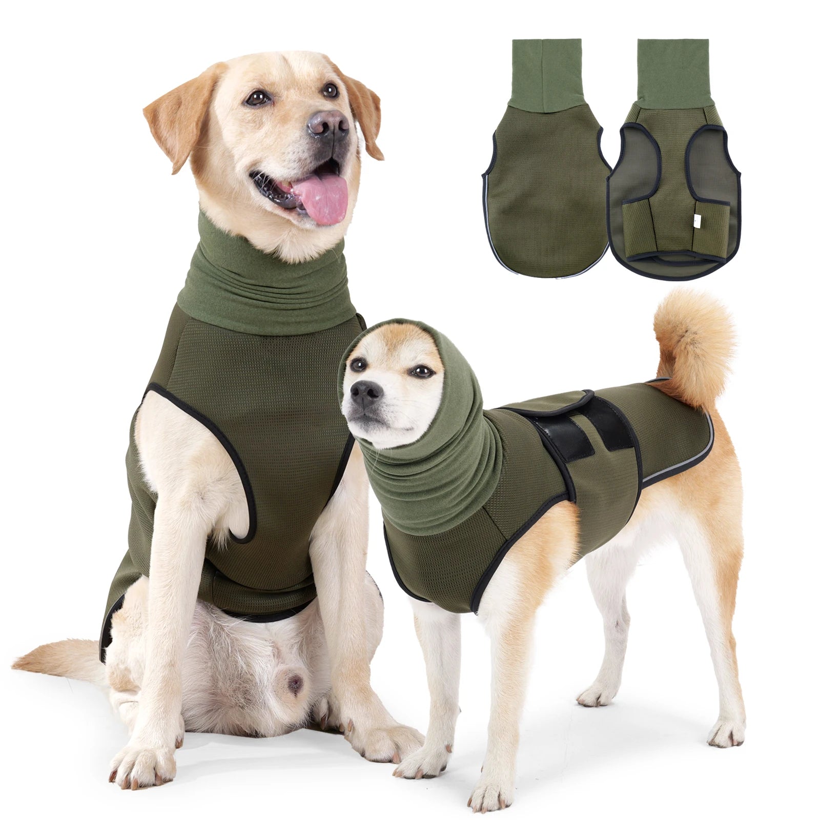 Comfort Wrap Anxiety Jacket for Dogs & Cats with Ear Protection