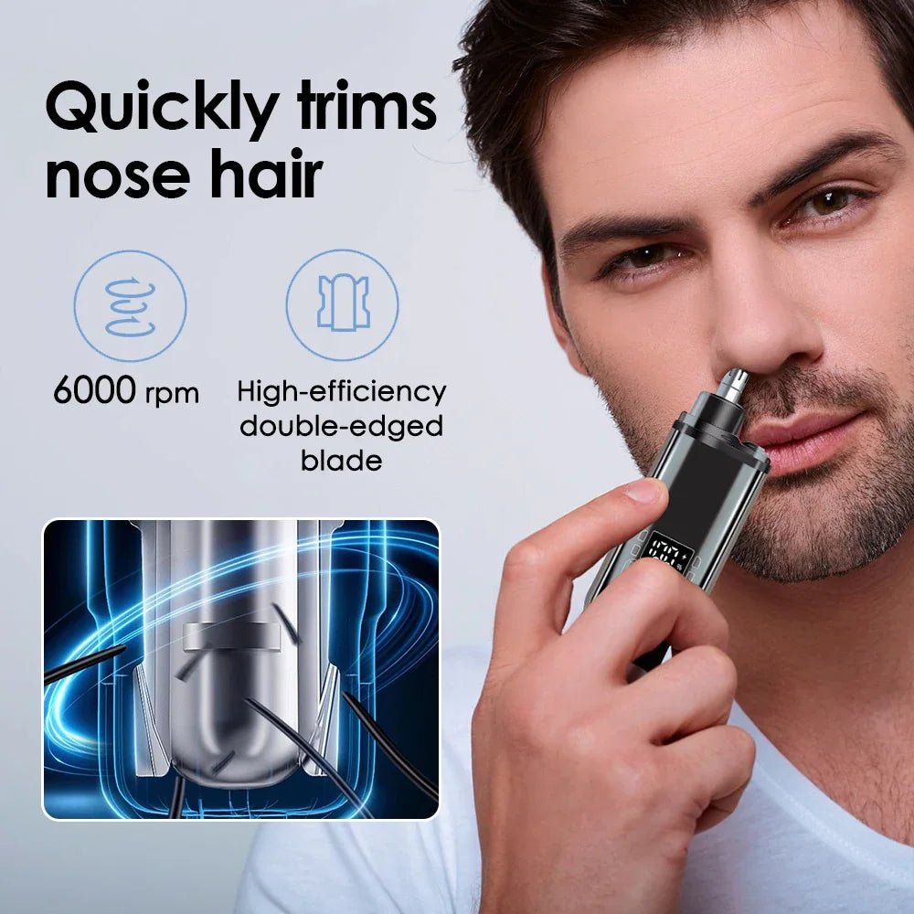Electric Nose Hair Trimmer & Ear Groomer | Rechargeable Portable Clipper - ORYMERE