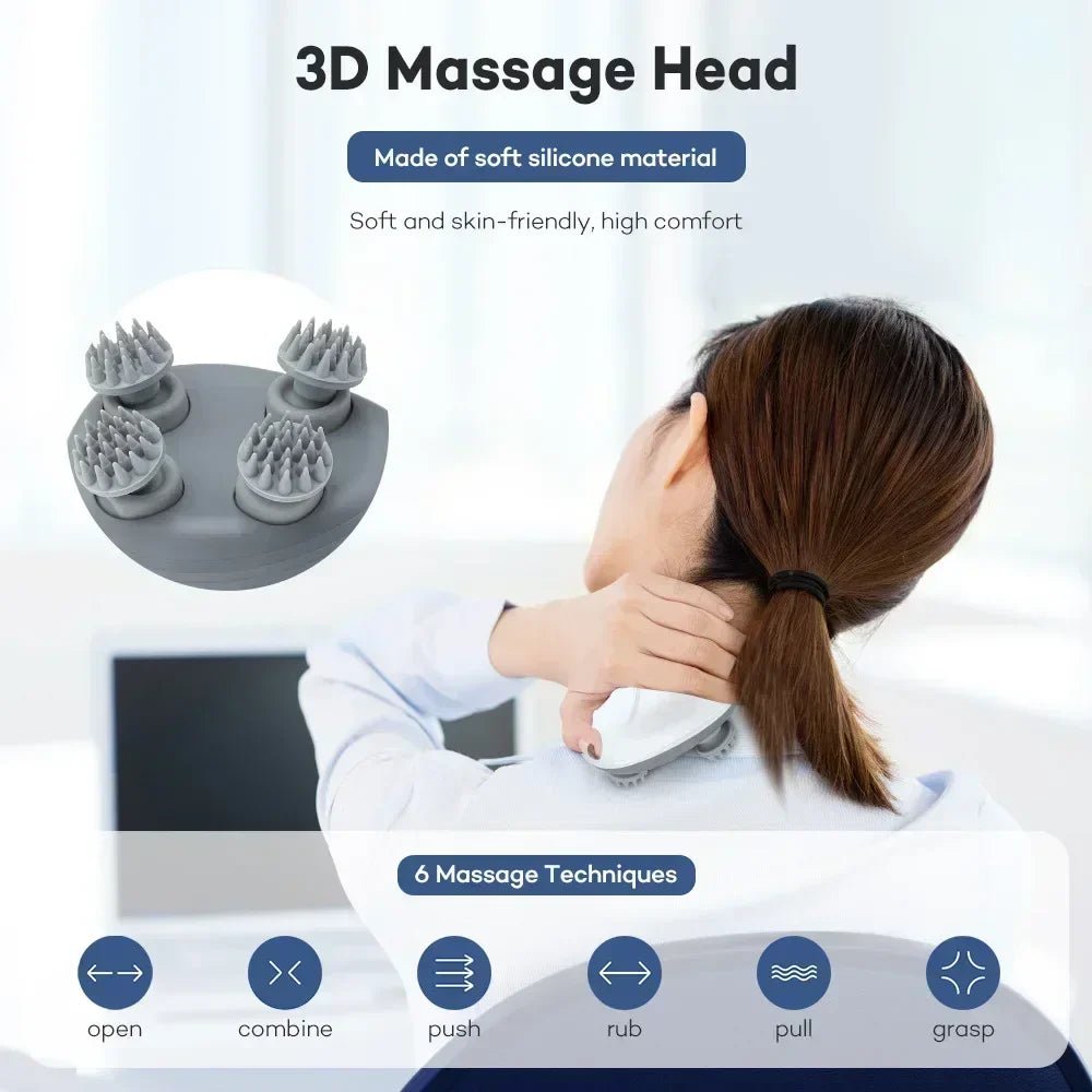Electric Scalp Head Massager – Red Light Relaxation & Head Massage Tool - ORYMERE