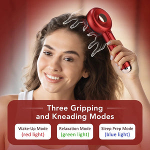 EMS Scalp Massager & Red Light Hair Comb – 3 Speed Electric Scalp Brush with Oil Applicator - ORYMERE