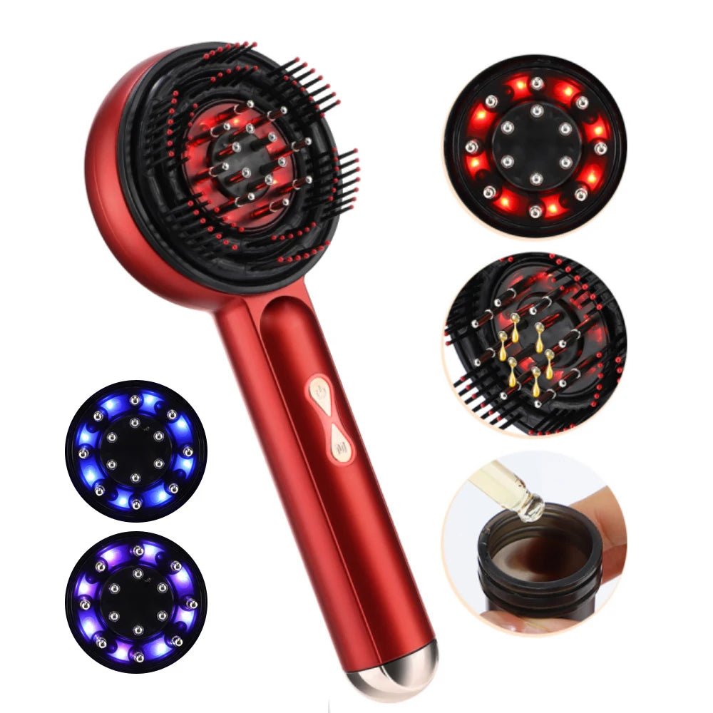 EMS Scalp Massager & Red Light Hair Comb – 3 Speed Electric Scalp Brush with Oil Applicator - ORYMERE
