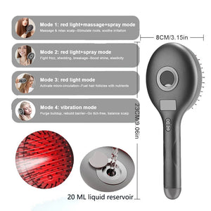 EMS Scalp Massager & Red Light Hair Comb – 3 Speed Electric Scalp Brush with Oil Applicator - ORYMERE