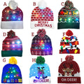LED Knitted Christmas Beanie Hat | Light-Up Holiday Warm Cap - ORYMERE