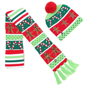 LED Knitted Christmas Beanie Hat | Light-Up Holiday Warm Cap - ORYMERE