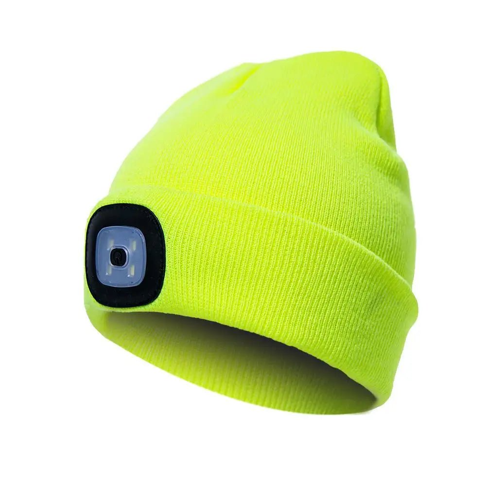 LED Lighted Beanie Hat | Unisex Winter Headlamp Cap for Running - ORYMERE