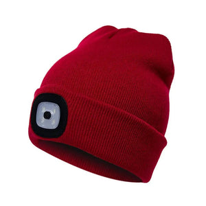 LED Lighted Beanie Hat | Unisex Winter Headlamp Cap for Running - ORYMERE